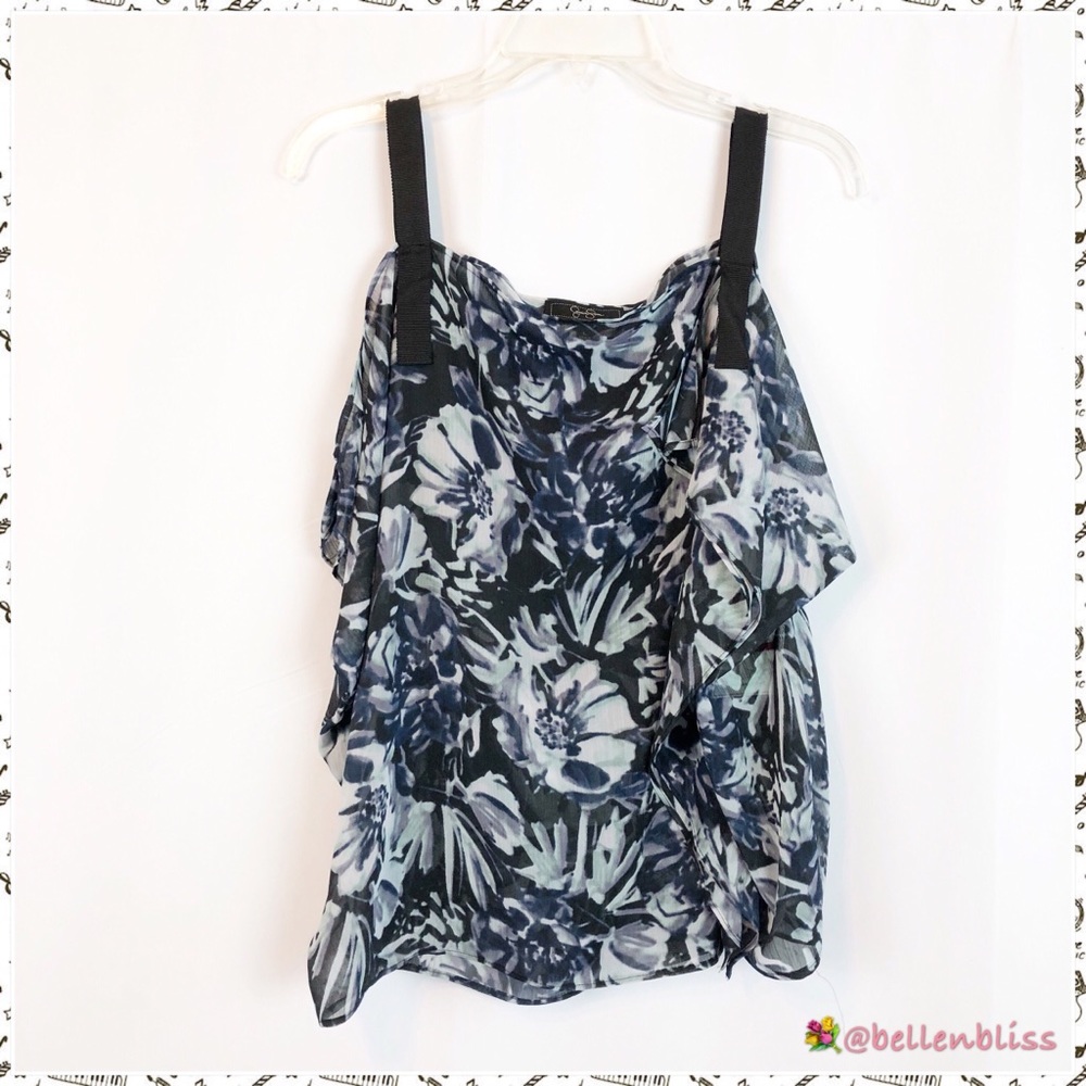 Floral Flutter Top by Jessica Simpson, Size L